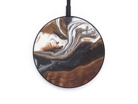 Circle Burl Wood Wireless Charger - Kevin (Black & White, 598551) Supply