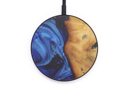 Circle Wood+Resin Wireless Charger - Cristie (Dark Blue, 599293) Discount