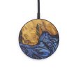 Circle Wood+Resin Wireless Charger - Hermien (Dark Blue, 599299) For Sale