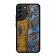 Galaxy S22 Plus Wood+Resin Phone Case - Treasure (Teal & Gold, 596711) Discount