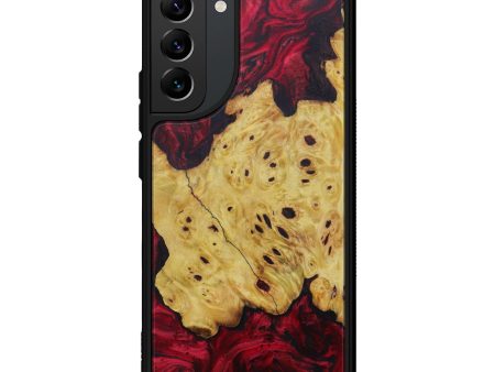 Galaxy S22 Plus Wood+Resin Phone Case - Laurie (Dark Red, 600762) Fashion