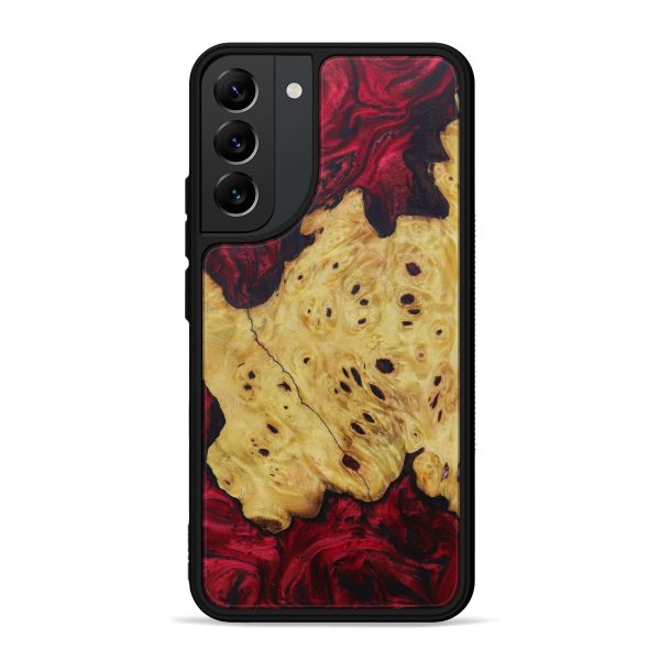 Galaxy S22 Plus Wood+Resin Phone Case - Laurie (Dark Red, 600762) Fashion