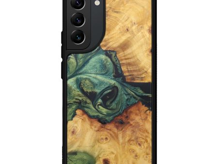 Galaxy S22 Plus Wood+Resin Phone Case - Norel (Dark Green, 600043) on Sale