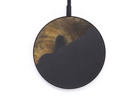 Circle Wood+Resin Wireless Charger - Cam (Pure Black, 599196) For Cheap