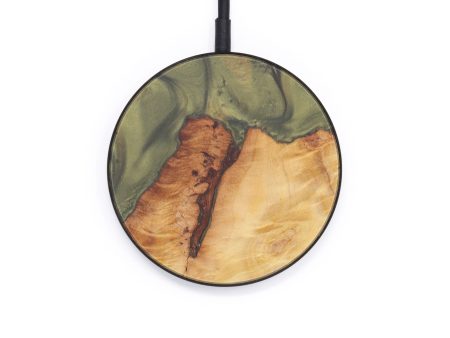 Circle Wood+Resin Wireless Charger - Appolonia (Dark Green, 599854) Supply