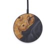 Circle Wood+Resin Wireless Charger - Prabir (Pure Black, 599197) Discount