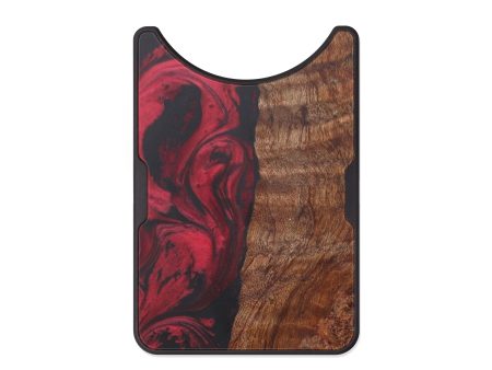 Alloy Wood+Resin Wallet - Thang (Dark Red, 600261) Discount