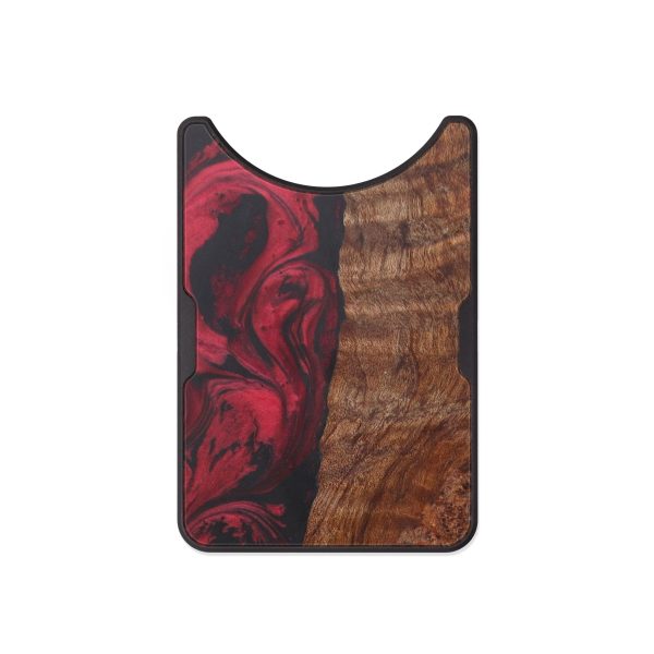 Alloy Wood+Resin Wallet - Thang (Dark Red, 600261) Discount