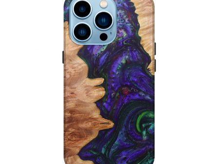 iPhone 14 Pro Wood+Resin Live Edge Phone Case - Cole (Purple, 600157) Sale