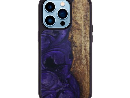 iPhone 14 Pro Wood+Resin Phone Case - Yoko (Purple, 597879) Supply