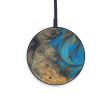 Circle Wood+Resin Wireless Charger - Eileen (Teal & Gold, 596879) Discount