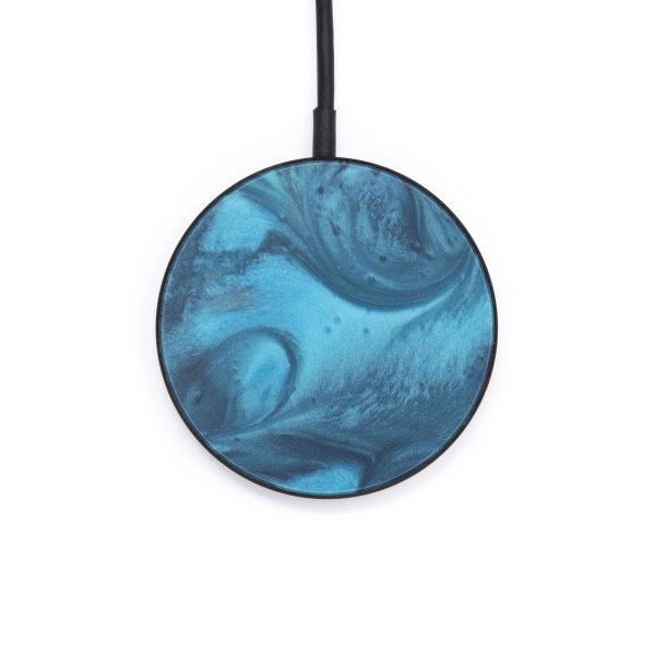 Circle ResinArt Wireless Charger - Jennica (Light Blue, 599844) Hot on Sale