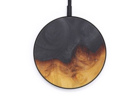 Circle Wood+Resin Wireless Charger - Burt (Pure Black, 597726) Cheap