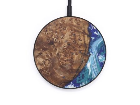 Circle Wood+Resin Wireless Charger - Nan (Light Blue, 599842) Online