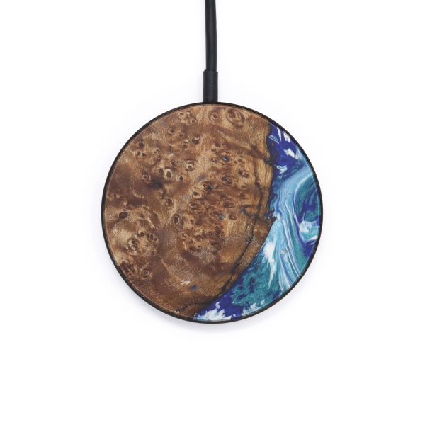 Circle Wood+Resin Wireless Charger - Nan (Light Blue, 599842) Online