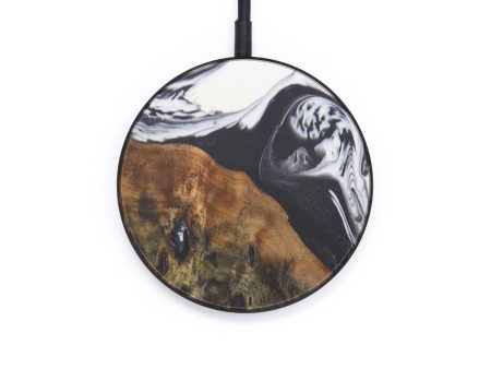 Circle Wood+Resin Wireless Charger - Sharee (Black & White, 597751) Discount