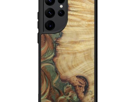 Galaxy S22 Ultra Wood+Resin Phone Case - Hulst (Dark Green, 600033) Online Sale