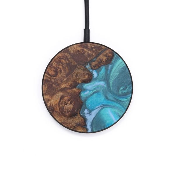 Circle Wood+Resin Wireless Charger - Kanya (Light Blue, 597974) Sale