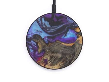 Circle Wood+Resin Wireless Charger - Bernetta (Purple, 597794) For Discount