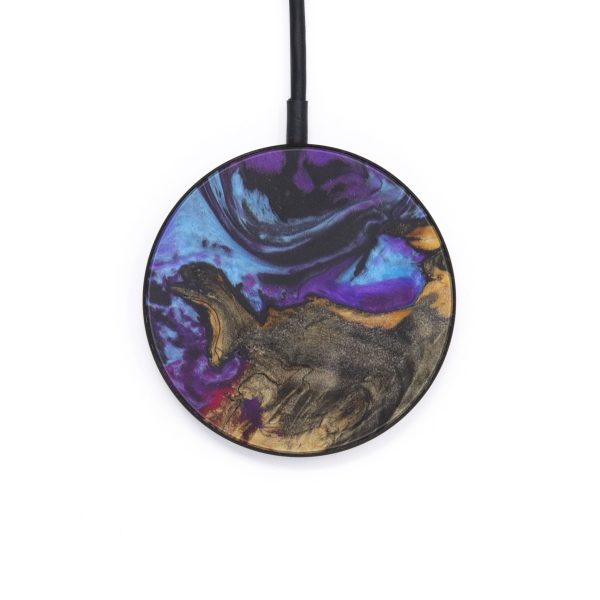 Circle Wood+Resin Wireless Charger - Bernetta (Purple, 597794) For Discount