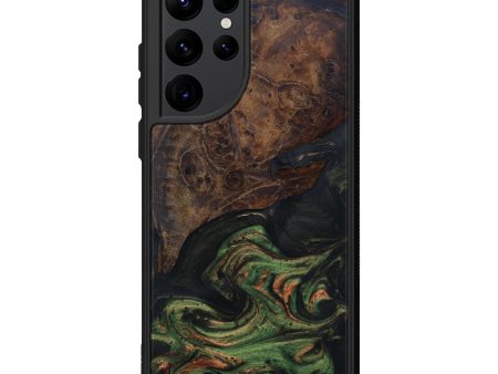 Galaxy S22 Ultra Wood+Resin Phone Case - Christiana (Dark Green, 601600) Fashion