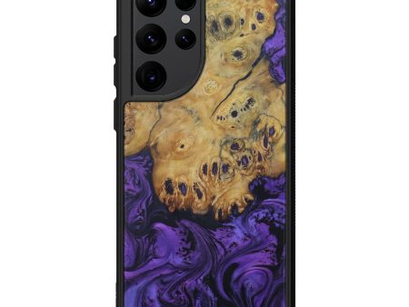 Galaxy S22 Ultra Wood+Resin Phone Case - Shyam (Purple, 597561) Cheap