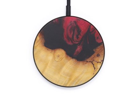 Circle Wood+Resin Wireless Charger - Yueping (Dark Red, 599283) For Discount