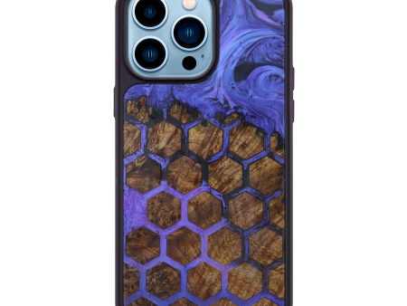 iPhone 14 Pro Max Wood+Resin Phone Case - Xantippe (Pattern, 597915) For Discount