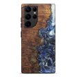 Galaxy S22 Ultra Wood+Resin Live Edge Phone Case - Melonie (Light Blue, 599118) For Discount