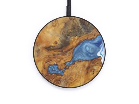 Circle Wood+Resin Wireless Charger - Doe (Light Blue, 597971) Hot on Sale