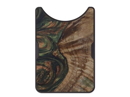 Alloy Wood+Resin Wallet - Alkarim (Dark Green, 596795) on Sale