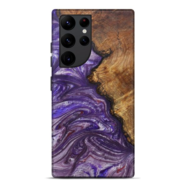 Galaxy S22 Ultra Wood+Resin Live Edge Phone Case - Imtiaz (Purple, 600162) Supply