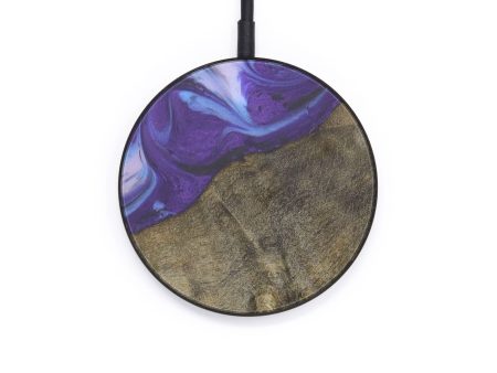 Circle Wood+Resin Wireless Charger - Luuk (Purple, 599265) Online Hot Sale