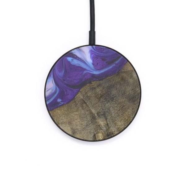 Circle Wood+Resin Wireless Charger - Luuk (Purple, 599265) Online Hot Sale