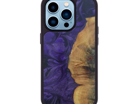 iPhone 14 Pro Wood+Resin Phone Case - Truman (Purple, 597884) Discount