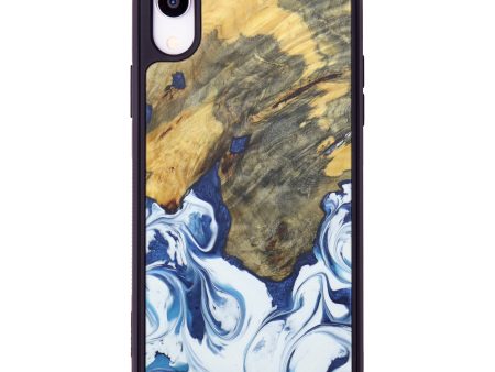 iPhone Xr Wood+Resin Phone Case - Amit (Dark Blue, 600052) Online