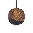 Circle Wood+Resin Wireless Charger - Meena (Pure Black, 599823) on Sale