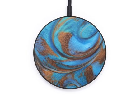 Circle ResinArt Wireless Charger - Kimberlee (Teal & Gold, 598002) For Cheap