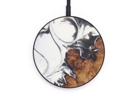 Circle Wood+Resin Wireless Charger - Ramses (Black & White, 599194) on Sale