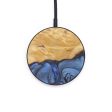 Circle Wood+Resin Wireless Charger - Abigale (Dark Blue, 597811) Online Sale