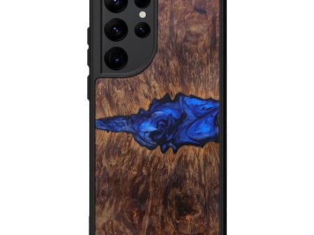 Galaxy S22 Ultra Wood+Resin Phone Case - Torcac (Dark Blue, 599972) on Sale