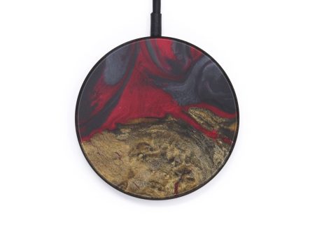 Circle Wood+Resin Wireless Charger - Lilli (Dark Red, 599838) Online now