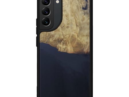 Galaxy S22 Plus Wood+Resin Phone Case - Xavier (Pure Black, 599748) Cheap