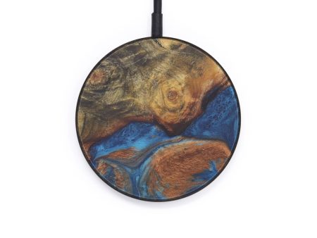 Circle Wood+Resin Wireless Charger - Mika (Teal & Gold, 598008) Cheap