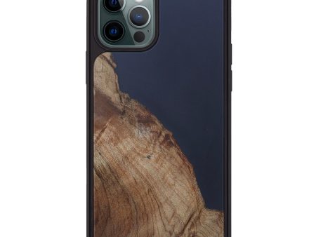 iPhone 12 Pro Wood+Resin Phone Case - Elliott (Pure Black, 599929) Online Sale