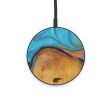 Circle Wood+Resin Wireless Charger - Gwyneth (Teal & Gold, 599325) Cheap