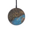 Circle Wood+Resin Wireless Charger - Ellynn (Teal & Gold, 599328) Supply