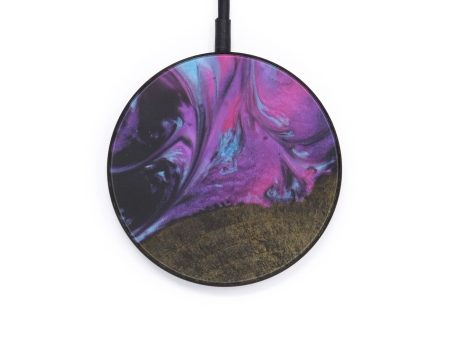 Circle Wood+Resin Wireless Charger - Otakar (Purple, 599259) Online now