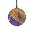 Circle Wood+Resin Wireless Charger - Issam (Purple, 599257) Sale