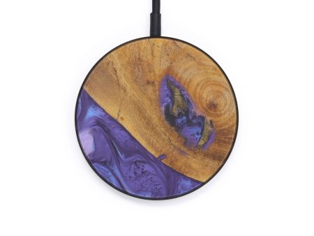 Circle Wood+Resin Wireless Charger - Issam (Purple, 599257) Sale